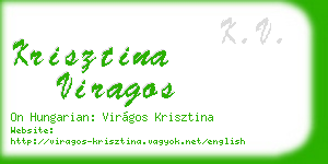 krisztina viragos business card